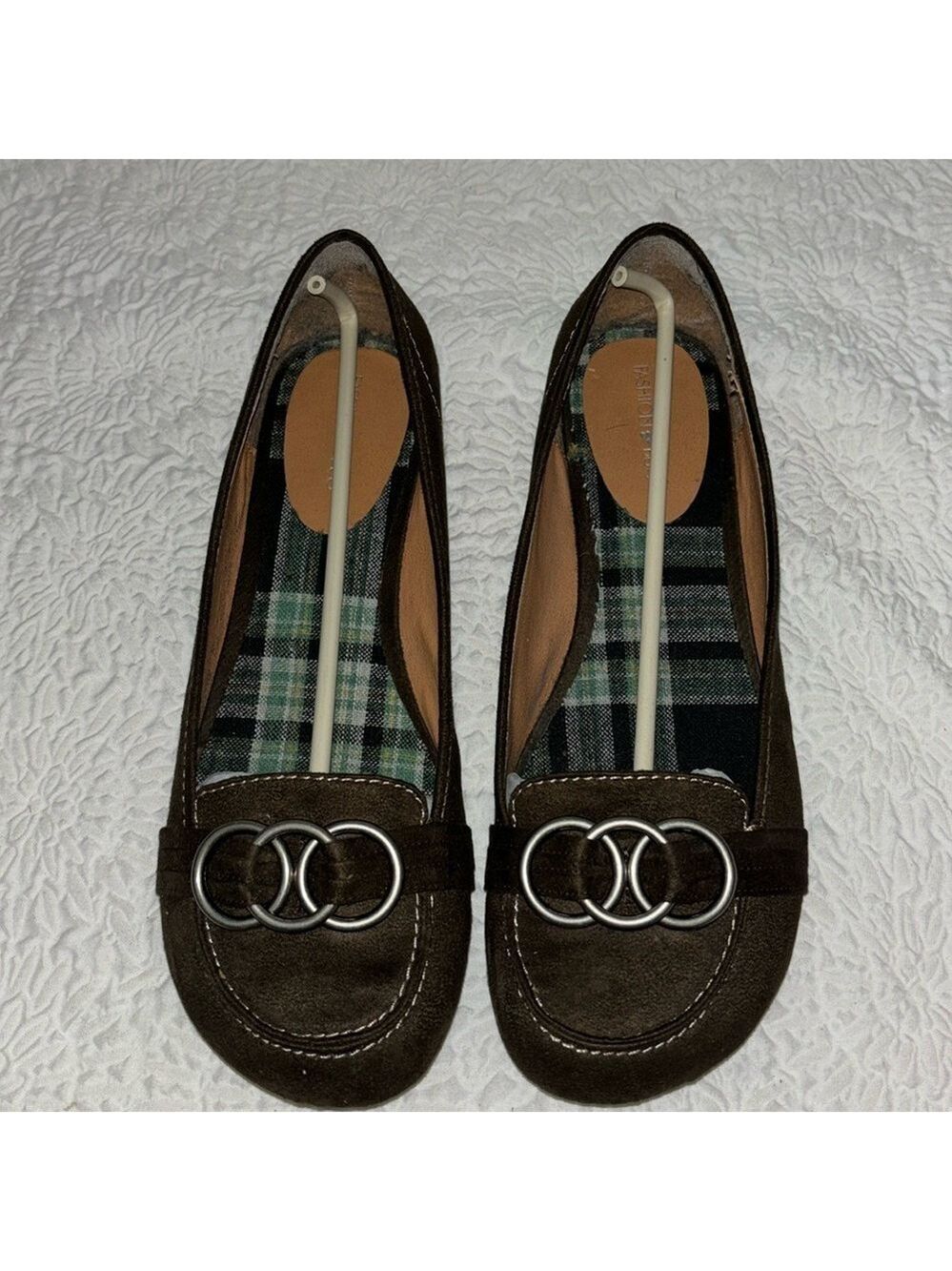 Fashion Bug Faux Suede Ring Detail Loafer Shoes